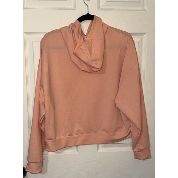 Puma Women's Long Sleeve Cropped Peach Color Hoodie Size Large - Picture 4 of 5